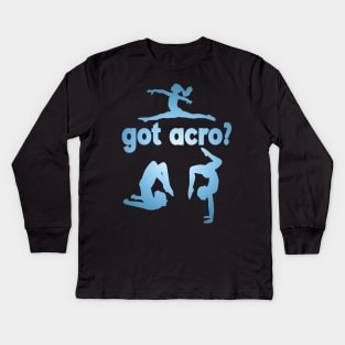 Got Acro Radial Blue Kids Long Sleeve T-Shirt